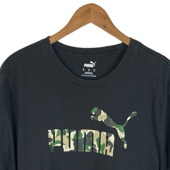 TS1015 Men’s Puma Way 1 SE Military Camo Logo T Shirt XL - Picture 3 of 4